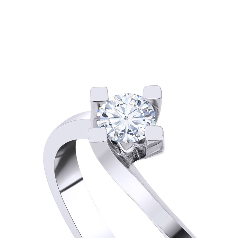 0,40 ct. Solitaire Diamond Ring w/14K Gold