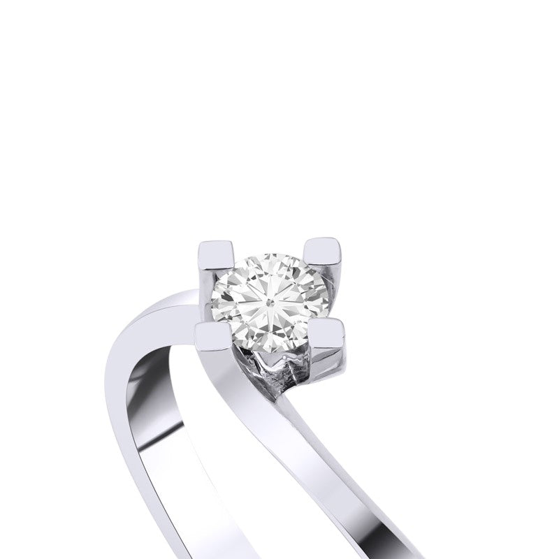 0,25 ct. Solitaire Diamond Ring w/14K Gold