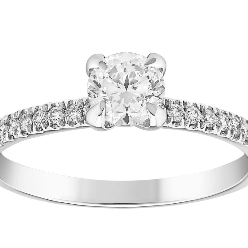 0,75 ct. Solitaire Diamond Ring w/14K Gold