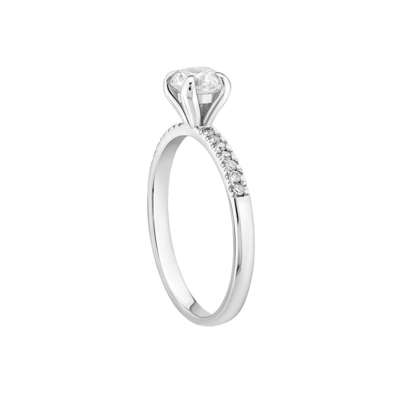 0,75 ct. Solitaire Diamond Ring w/14K Gold