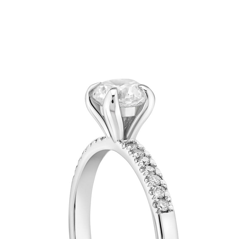 0,75 ct. Solitaire Diamond Ring w/14K Gold