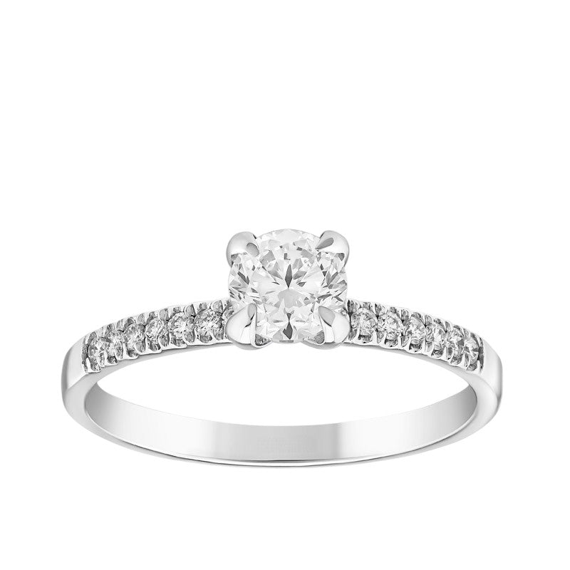 0,75 ct. Solitaire Diamond Ring w/14K Gold