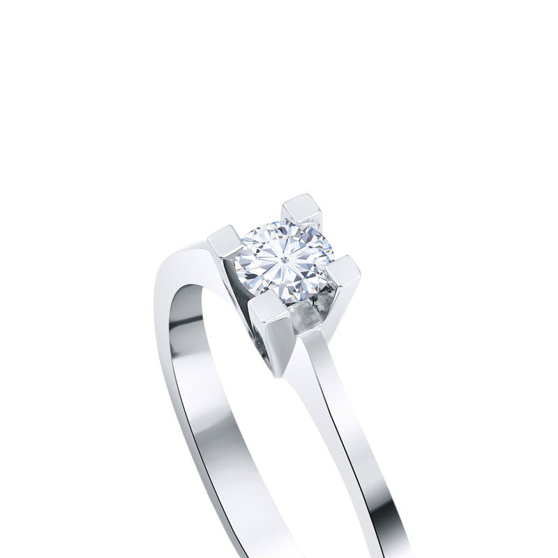 0,15 ct. Solitaire Diamond Ring w/14K Gold