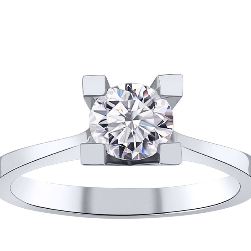 0,90 ct. Solitaire Diamond Ring w/14K Gold
