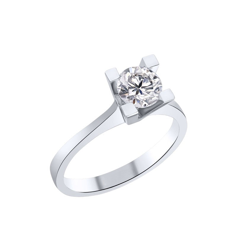 0,90 ct. Solitaire Diamond Ring w/14K Gold