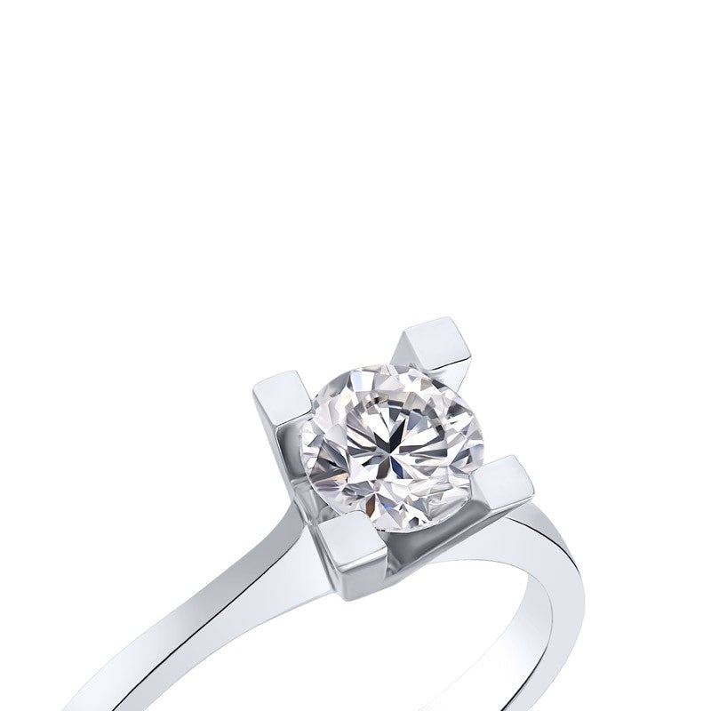 0,90 ct. Solitaire Diamond Ring w/14K Gold