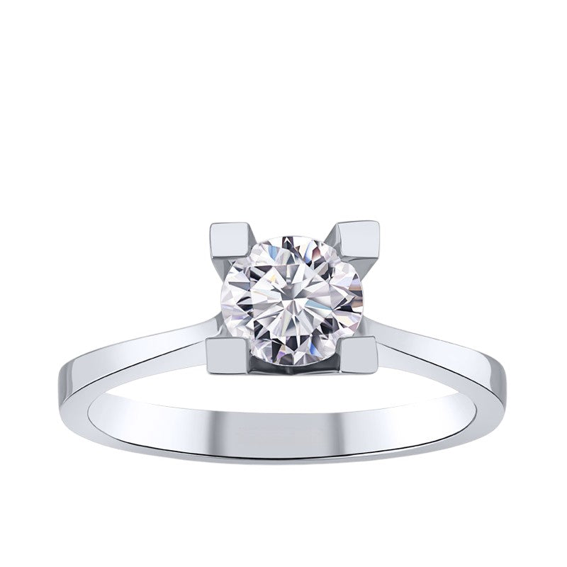 0,90 ct. Solitaire Diamond Ring w/14K Gold