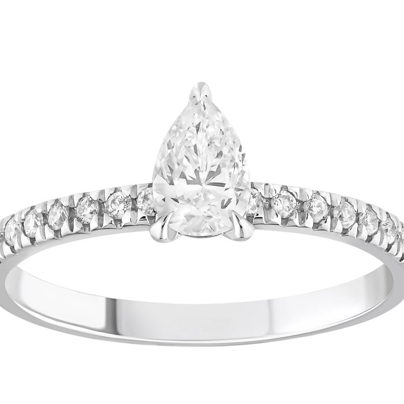 0,60 ct. Solitaire Diamond Ring w/14K Gold