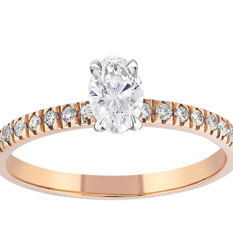 0,60 ct. Solitaire Diamond Ring w/14K Gold