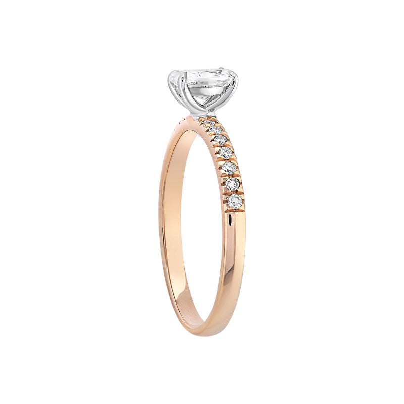 0,60 ct. Solitaire Diamond Ring w/14K Gold