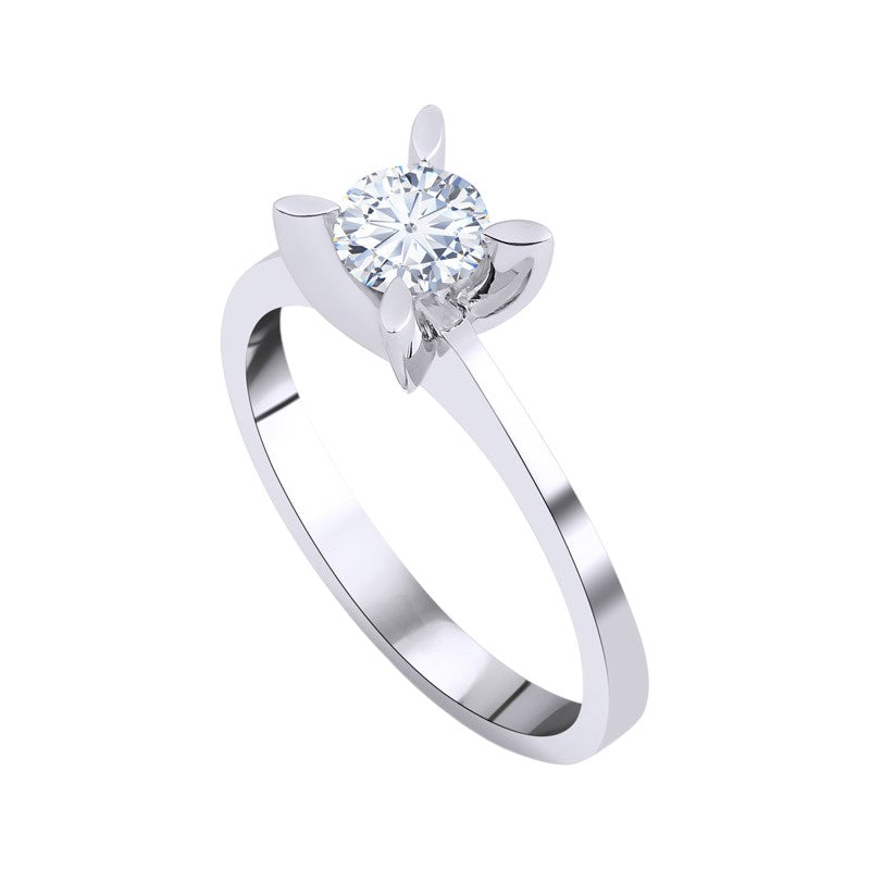 0,70 ct. Solitaire Diamond Ring w/14K Gold