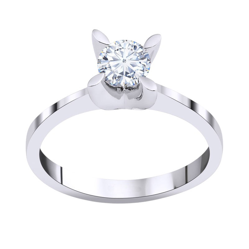 0,70 ct. Solitaire Diamond Ring w/14K Gold