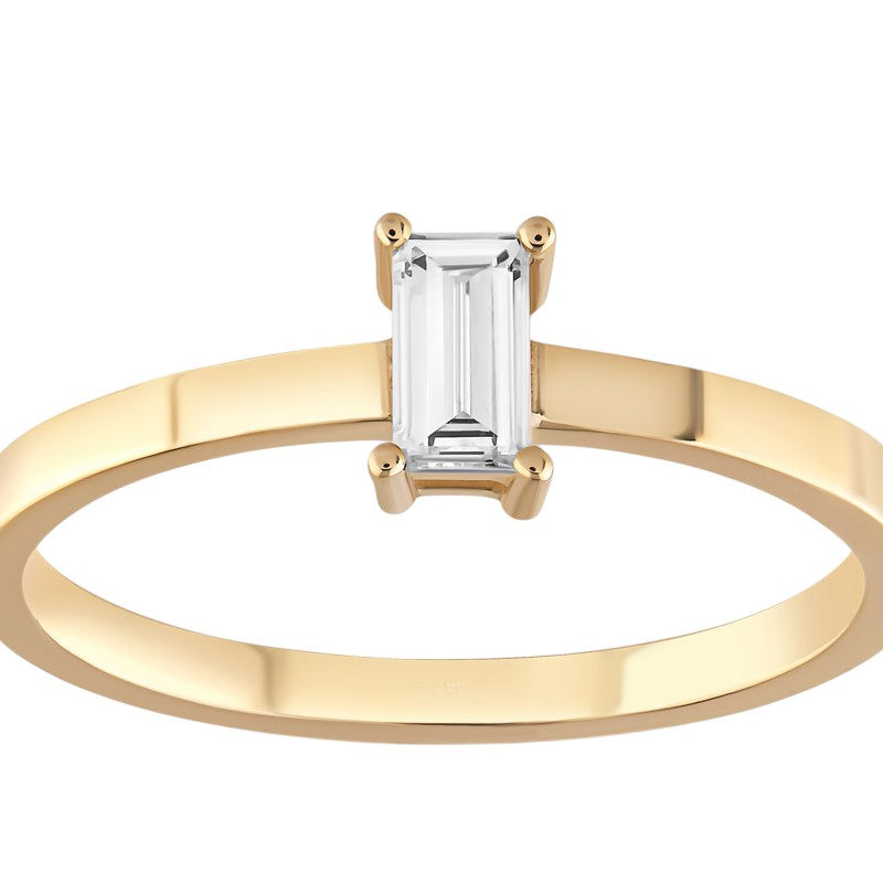 0,25 ct. Solitaire Diamond Ring w/14K Gold