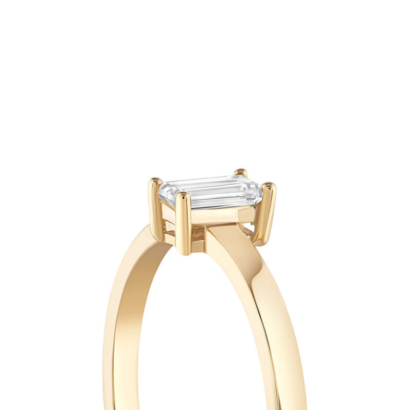 0,25 ct. Solitaire Diamond Ring w/14K Gold