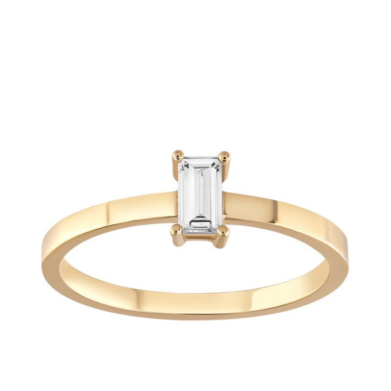 0,25 ct. Solitaire Diamond Ring w/14K Gold