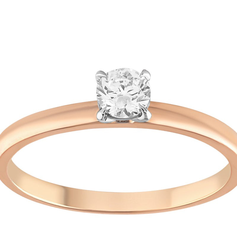 0,30 ct. Solitaire Diamond Ring w/14K Gold