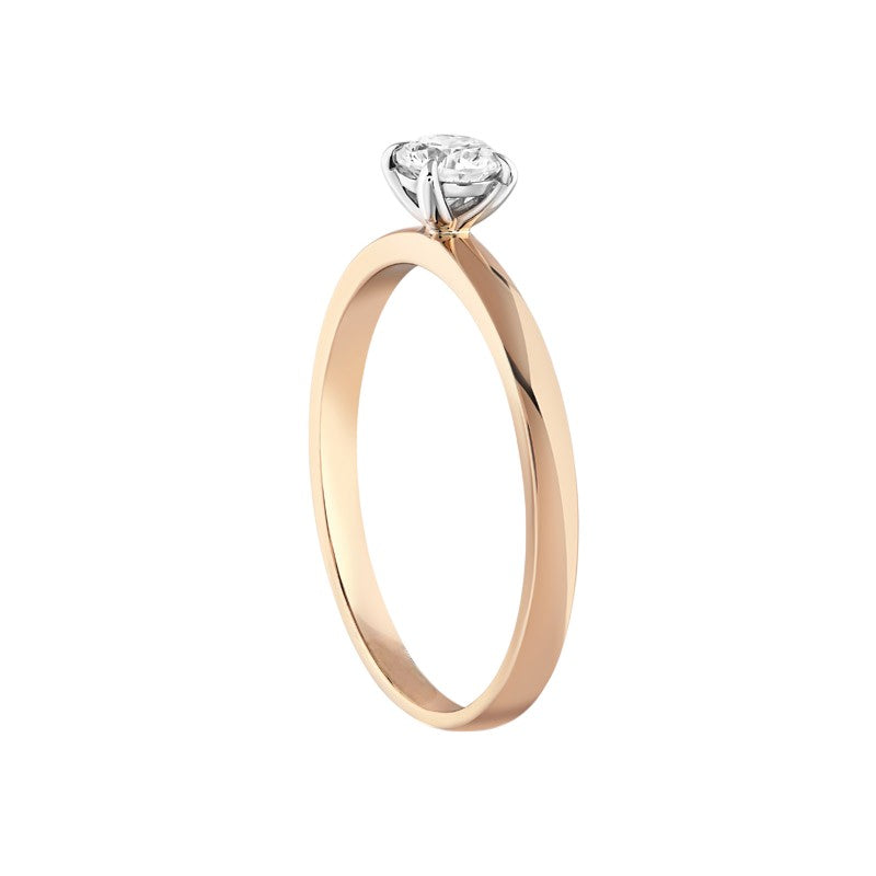 0,30 ct. Solitaire Diamond Ring w/14K Gold