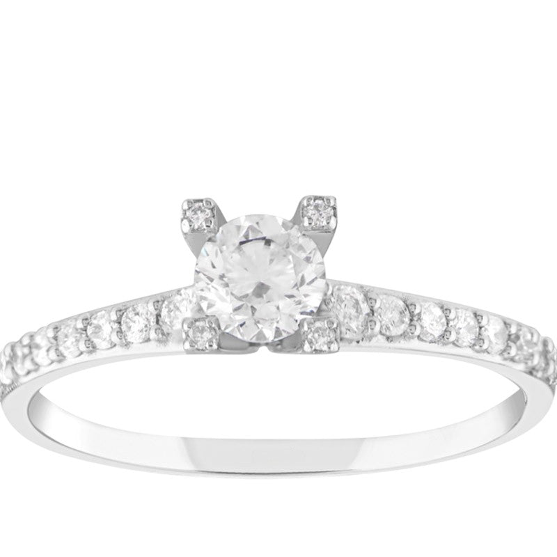 0,65 ct. Solitaire Diamond Ring w/14K Gold