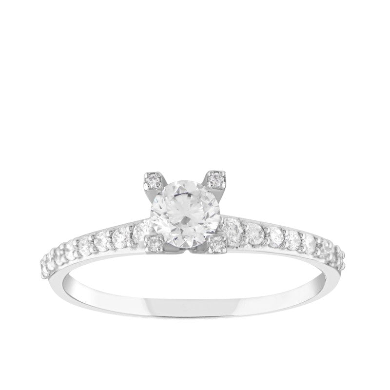 0,65 ct. Solitaire Diamond Ring w/14K Gold