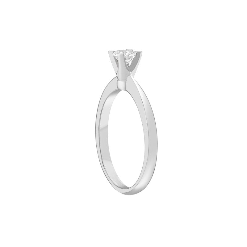 0,30 ct. Solitaire Diamond Ring w/14K Gold