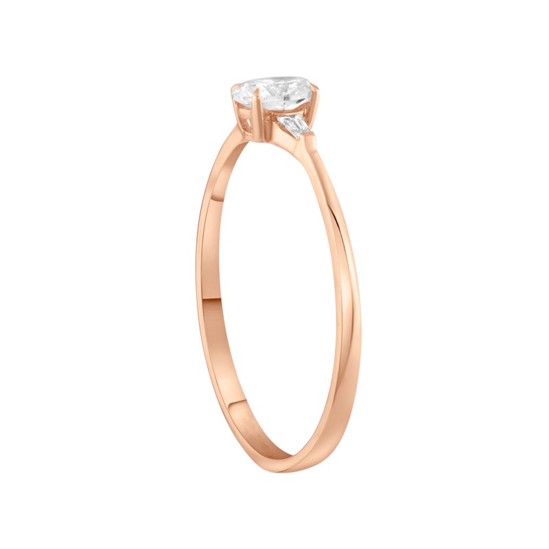 0,30 ct. Solitaire Diamond Ring w/14K Gold