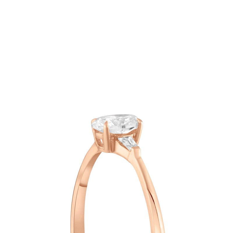 0,30 ct. Solitaire Diamond Ring w/14K Gold
