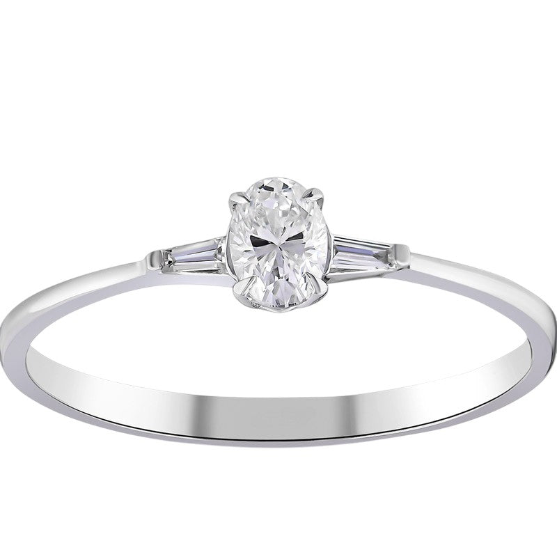 0,30 ct. Solitaire Diamond Ring w/14K Gold