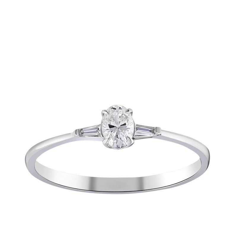 0,30 ct. Solitaire Diamond Ring w/14K Gold