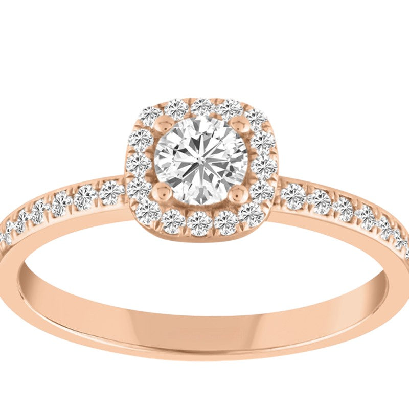 0,50 ct. Solitaire Diamond Ring w/14K Gold