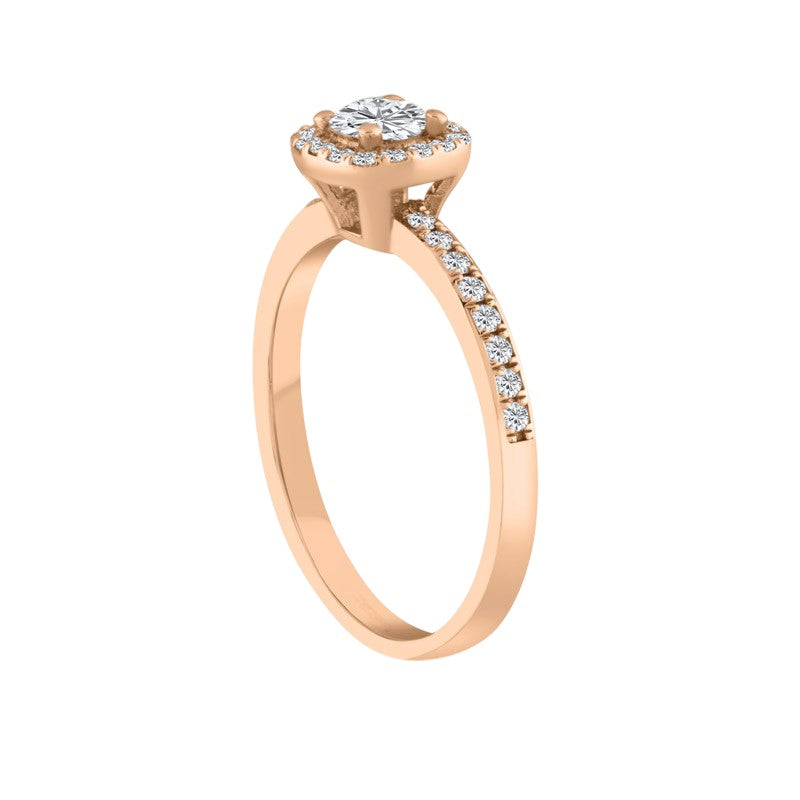 0,50 ct. Solitaire Diamond Ring w/14K Gold