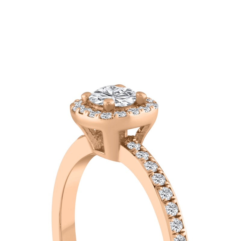 0,50 ct. Solitaire Diamond Ring w/14K Gold