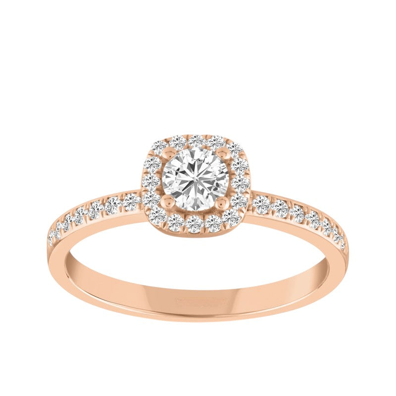 0,50 ct. Solitaire Diamond Ring w/14K Gold