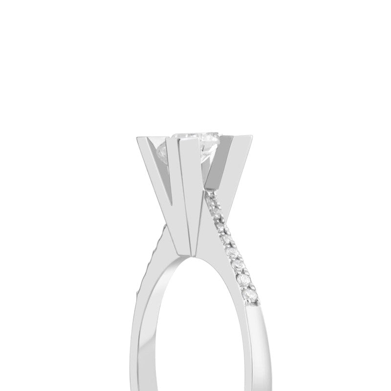 0,40 ct. Solitaire Diamond Ring w/14K Gold