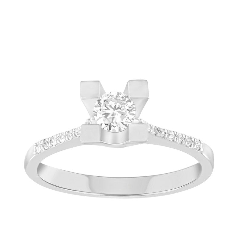 0,40 ct. Solitaire Diamond Ring w/14K Gold