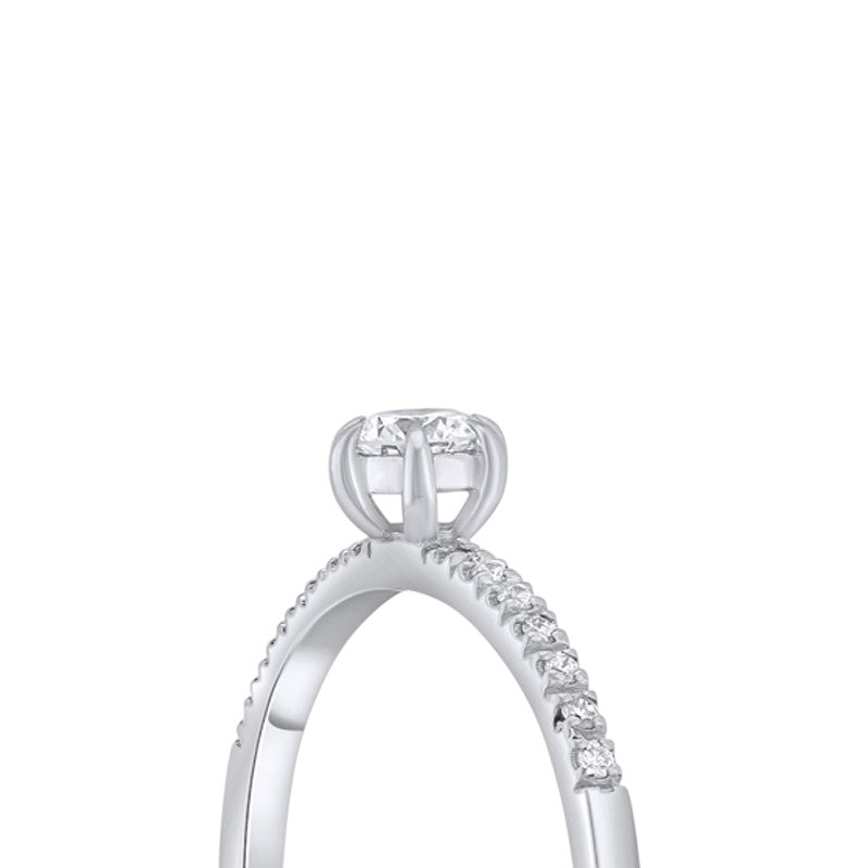 0,20 ct. Solitaire Diamond Ring w/14K Gold