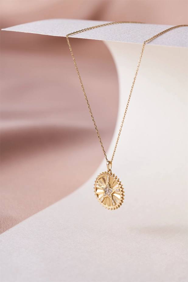 14K Star CZ Necklace