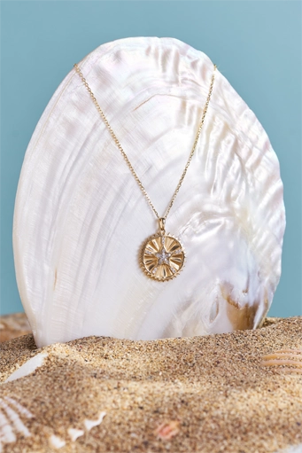 14K Star CZ Necklace