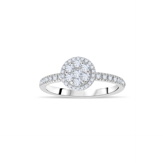 0,46 ct. Baguette Diamond Ring w/14K Gold