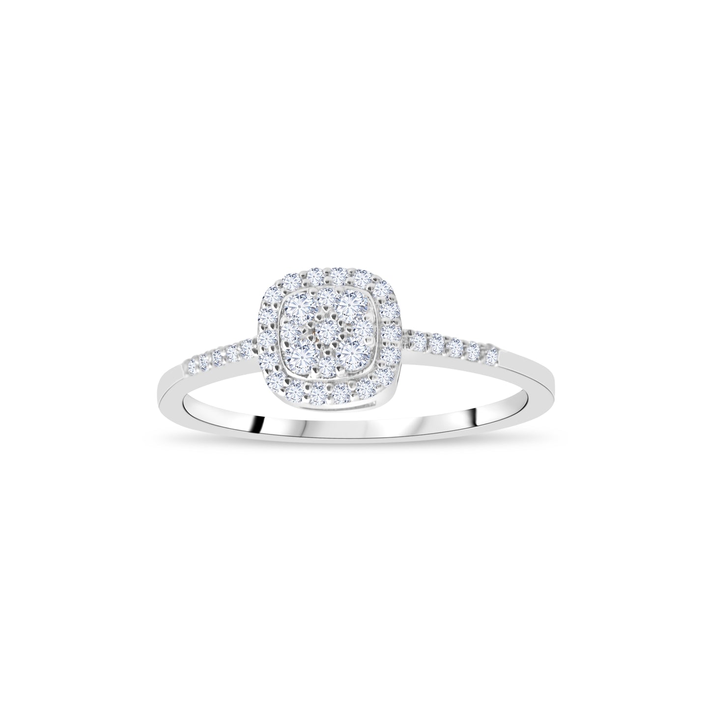 0,26 ct. Baguette Diamond Ring w/14K Gold