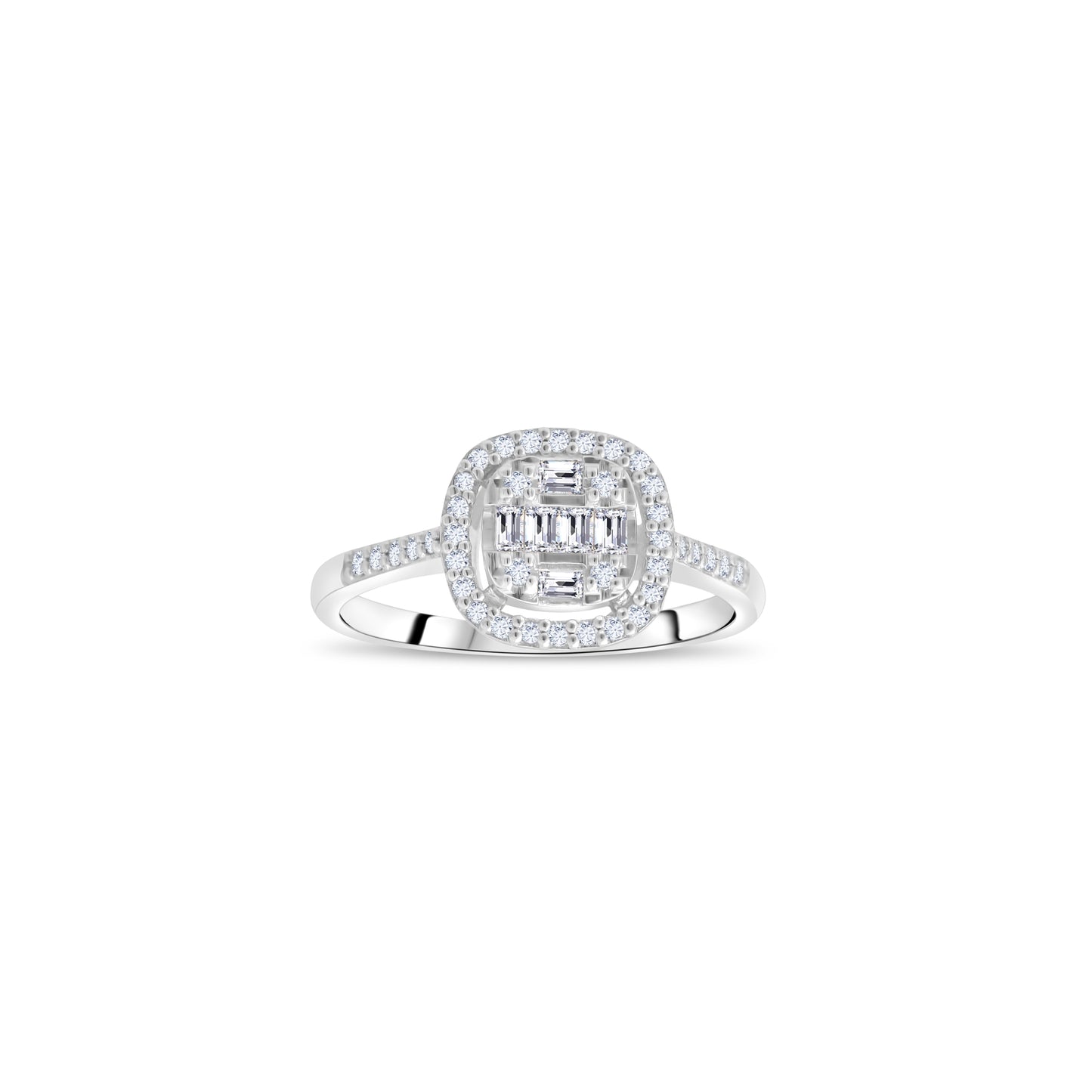 0,32 ct. Baguette Diamond Ring w/14K Gold