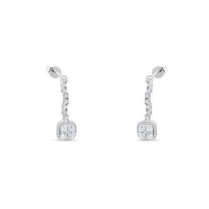 0,71 ct. Baguette Diamond Earring w/14K Gold