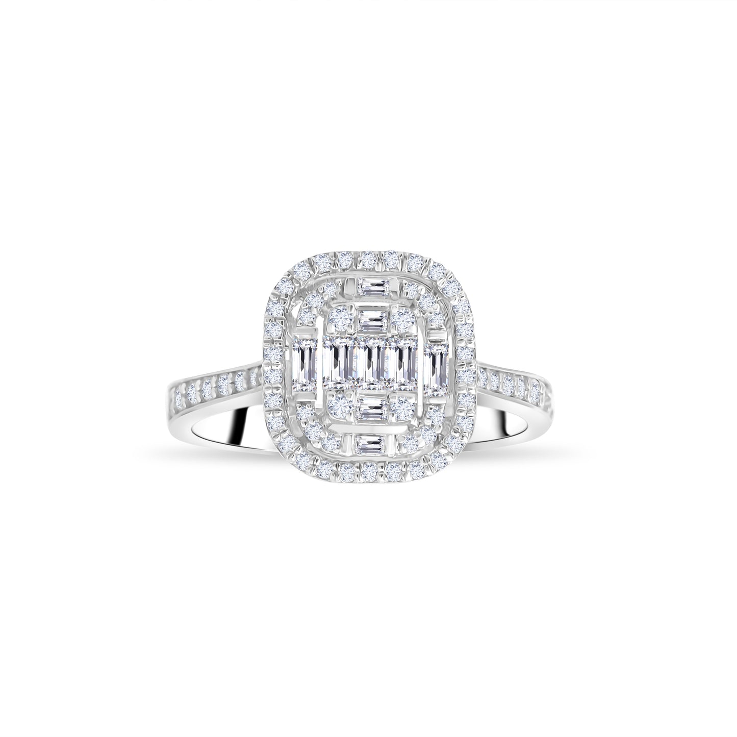 0,67 ct. Baguette Diamond Ring w/14K Gold
