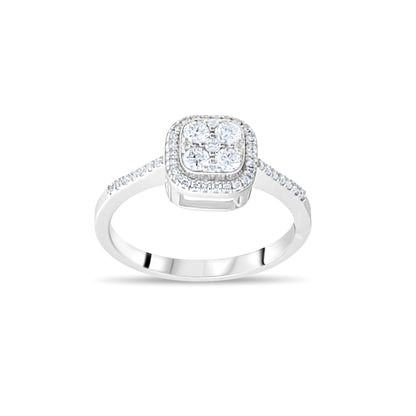 0,39 ct. Baguette Diamond Ring w/14K Gold
