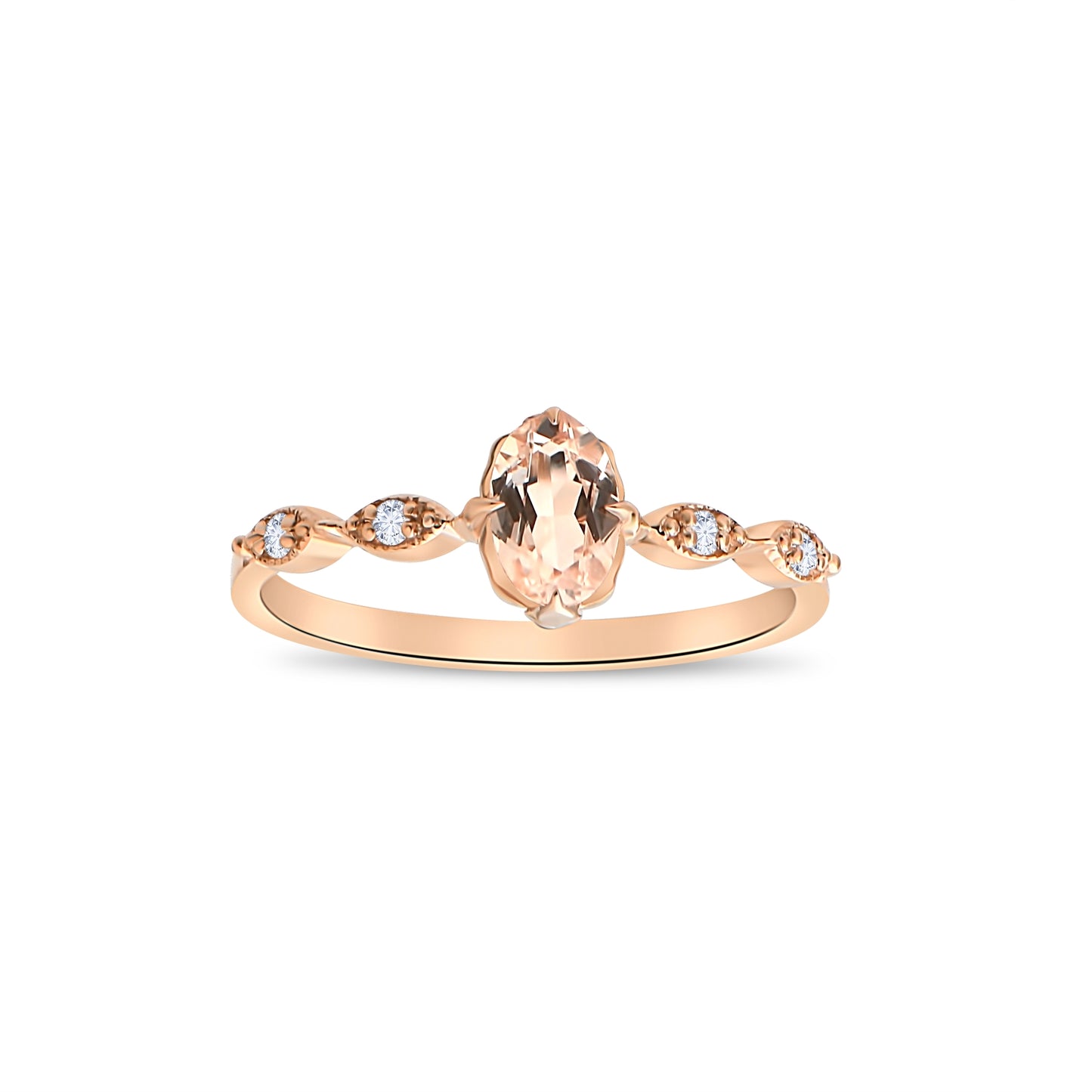 0,04 ct. Baguette Diamond Ring w/14K Gold