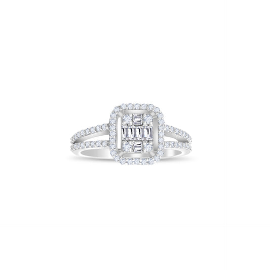 0,63 ct. Baguette Diamond Ring w/14K Gold