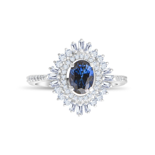 0,52 ct. Baguette Diamond Ring w/14K Gold