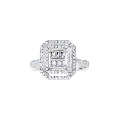 0,44 ct. Baguette Diamond Ring w/14K Gold