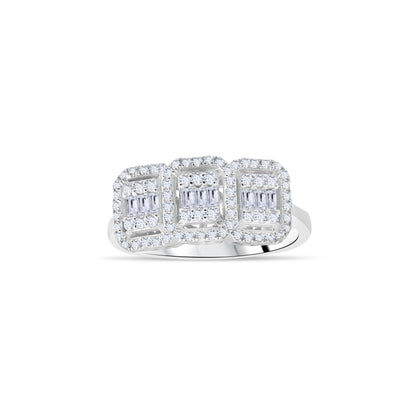 0,51 ct. Baguette Diamond Ring w/14K Gold