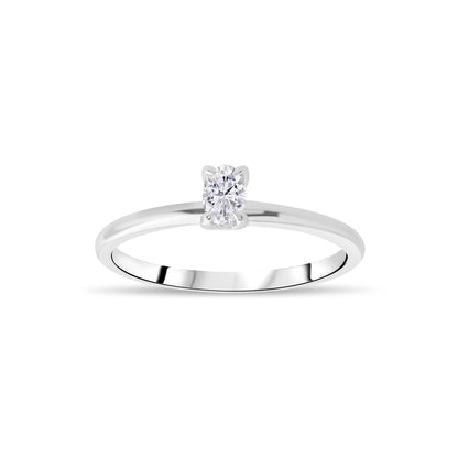 0,17 ct. Baguette Diamond Ring w/14K Gold