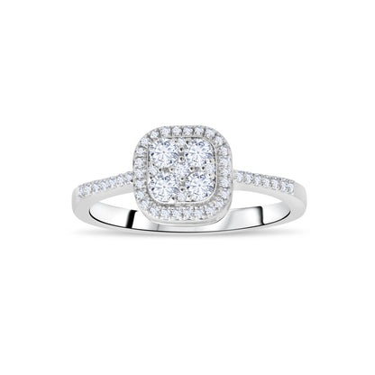 0,39 ct. Baguette Diamond Ring w/14K Gold